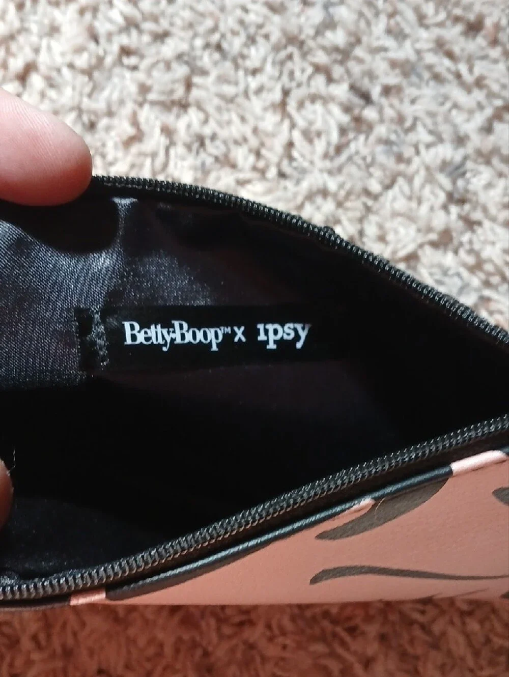 Betty Boop Graphic Pink Cosmetic Pouch